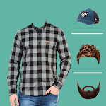 Cover Image of Download Man Check Shirt Photo Suit  APK