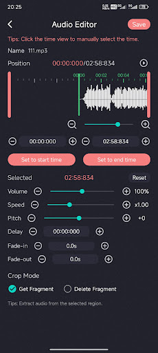 EditBook-AudioEditor Screen 3