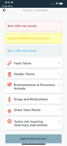 ReadyVet Veterinary Calculator Screen 2