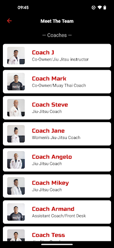 Evolve Training Center Screen 2