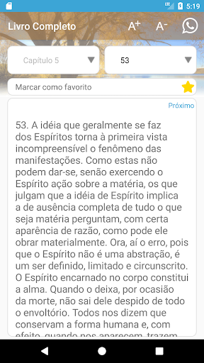 Android application O Livro dos Médiuns screenshort