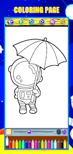 Astronaut Coloring Game