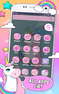 Pink Unicorn Theme Launcher