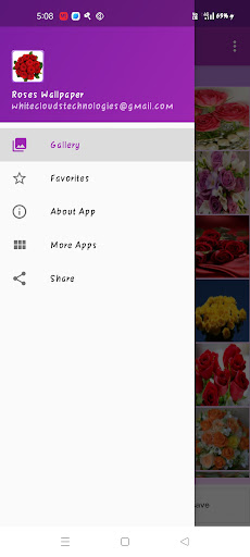 Android application Roses Gallery screenshort