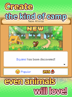 Captura de tela da história do Forest Camp