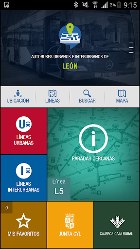 Android application BusKBus León y Alfoz screenshort