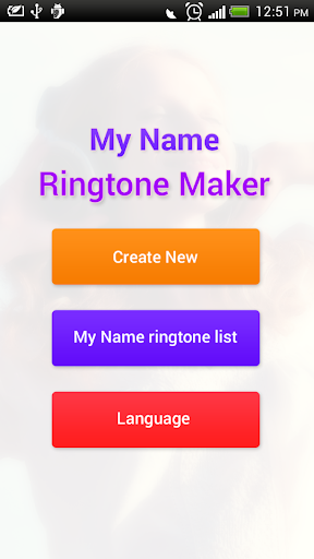 Android application My Name Ringtone screenshort