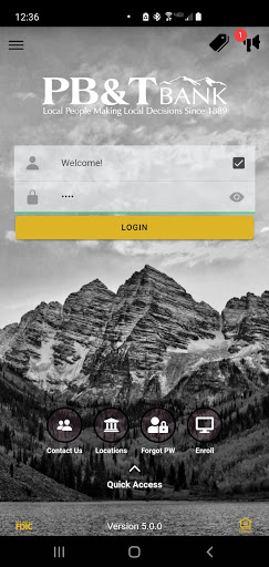 Android application PB&T Everywhere, Always Local screenshort