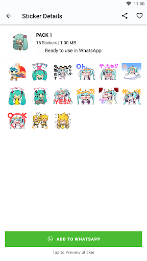 MikuChat Hatsune Sticker Miku Screenshot 2 - AppWisp.com