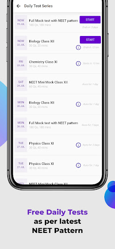 Screenshot of NEET Preparation App by Darwin