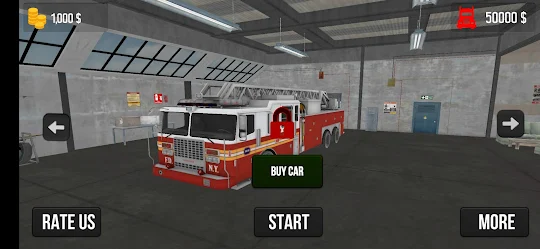 Camion de pompier et pompier 3