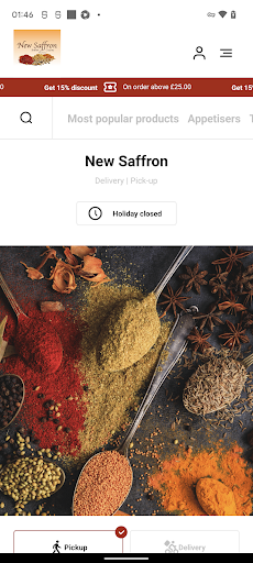 Android application New Saffron screenshort