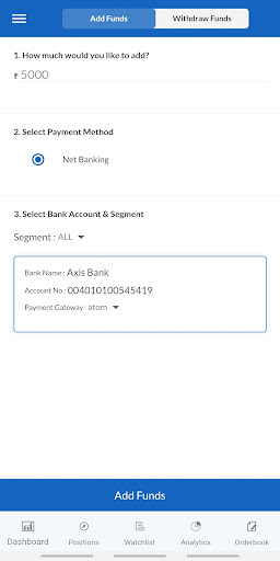 InvestMart Stock & Mutual Fund Screen 3
