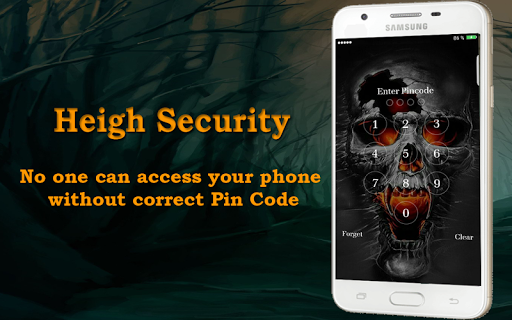 Android application Lock Screen - Skull Pin Lock S screenshort