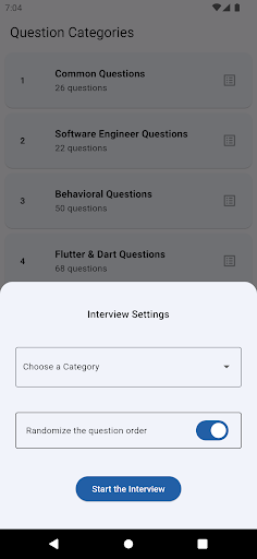 Flutter Interview Practice Screenshot