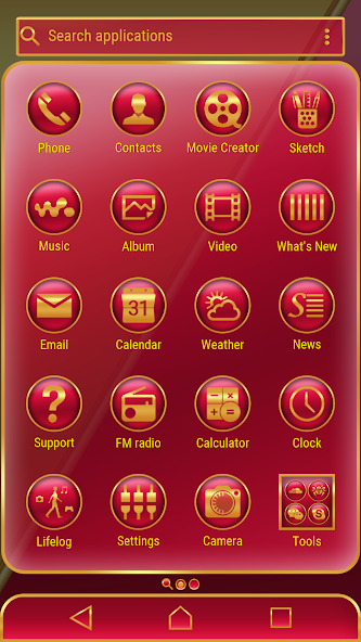 Red Gold | Xperia™ Theme banner