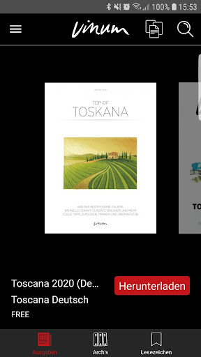 Android application Toscana screenshort