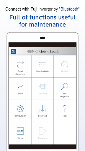 Android application FUJI FRENIC Mobile Loader screenshort