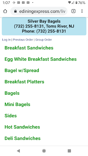 Silver Bay Bagels Screen 2