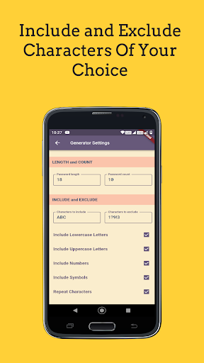 Screenshot of Secure Password Generator