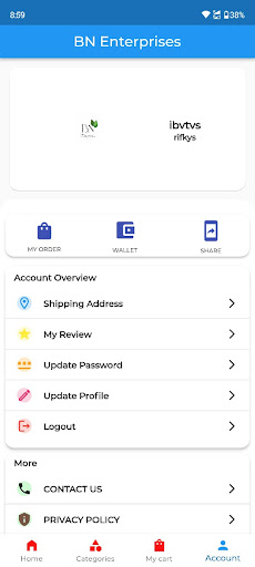 Android application BN Enterprises screenshort