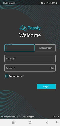 Android application Passly Mobile screenshort