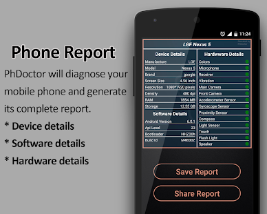 PhDoctor (Mobile Phone Checker / Tester & Info) Screenshot