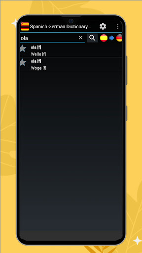 Android application Spanish German Dictionary screenshort