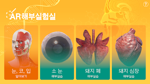 Android application AR 해부실험실 screenshort