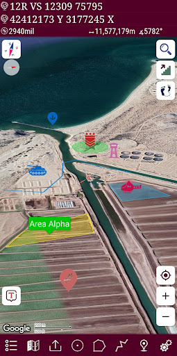 Android application Mgrs & Utm Map Pro screenshort