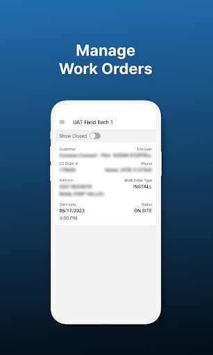 Android application Warp ERP screenshort
