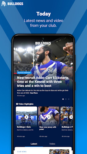 Android application Canterbury-Bankstown Bulldogs screenshort