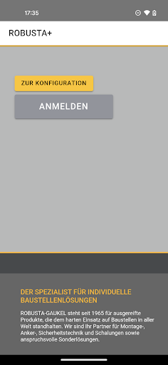 Android application ROBUSTA+ screenshort