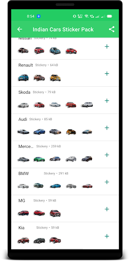 Indian Cars Sticker Pack