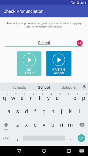 Pronunciation Checker Screen 2