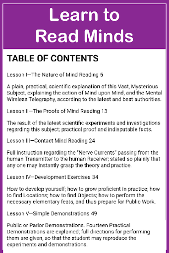 Learn to Read Minds Screen 2