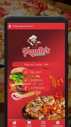 Android application Pizzaria Papitos screenshort