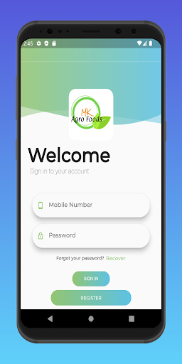 Android application MK Agro Foods screenshort