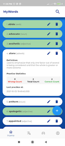 Wordio: My Words Space Screen 2