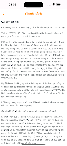 Android application Việc làm hoà bình screenshort