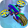 Flying Bike Future City Mayhem Game icon