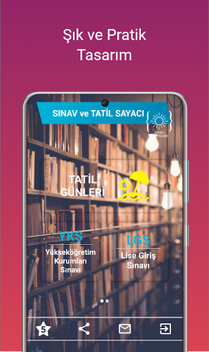 Android application Sınav ve Tatil Sayacı screenshort