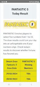 Dream Draw Results App