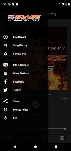 103.5 THE BLAZE Screen 2