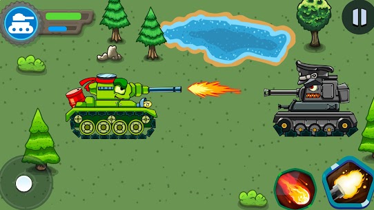 Tank battle MOD APK: Tanks War 2D (DUMB ENEMY) Download 9
