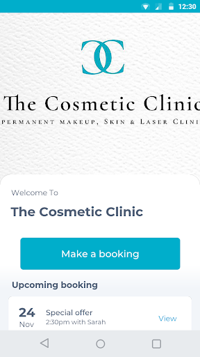 Android application The Cosmetic Clinic screenshort