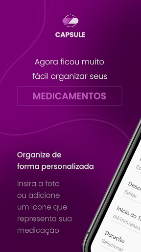 Android application Lembrete de Remédios Capsule screenshort