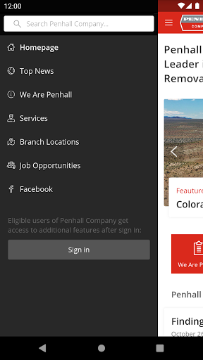 Penhall Company Screen 2