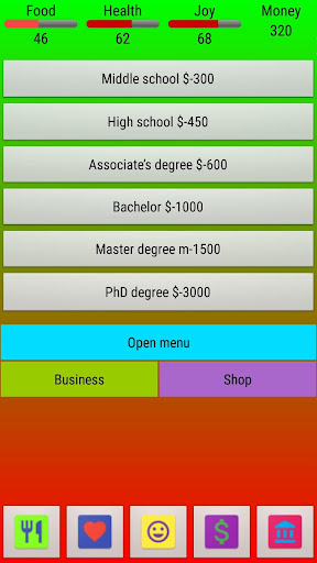 SIMULLIVE Life Simulator Screen 3