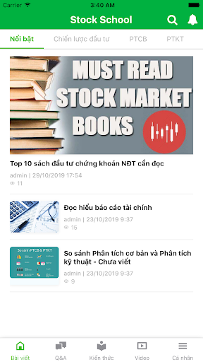 Android application StockSchool - Học chứng khoán screenshort